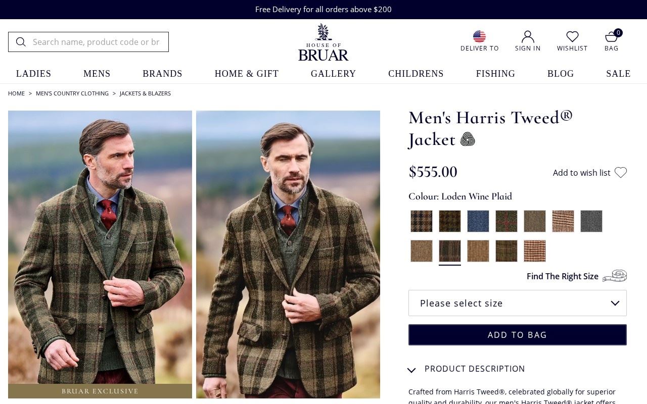 House of Bruar Sizing and Fabric: A US Buyer's Review